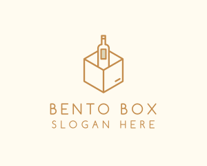 Wine Bottle Box Package logo design