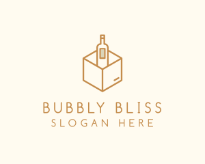 Champagne - Wine Bottle Box Package logo design