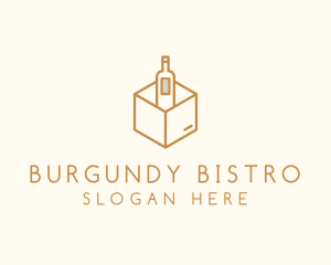 Wine Bottle Box Package logo design