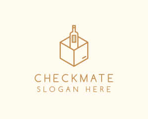 Wine Bottle Box Package logo design