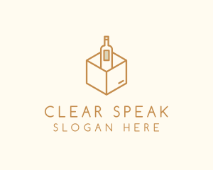 Wine Bottle Box Package logo design