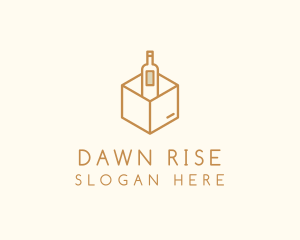 Wine Bottle Box Package logo design