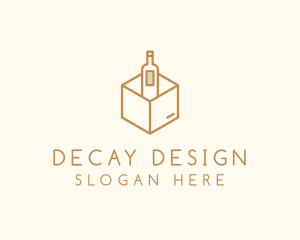 Wine Bottle Box Package logo design