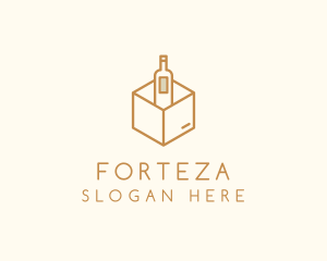 Wine Bottle Box Package logo design