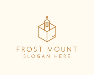 Wine Bottle Box Package logo design