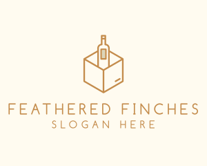 Wine Bottle Box Package logo design