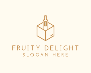 Wine Bottle Box Package logo design