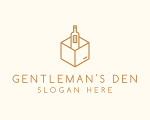 Wine Bottle Box Package logo design