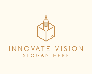 Wine Bottle Box Package logo design