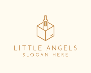 Wine Bottle Box Package logo design