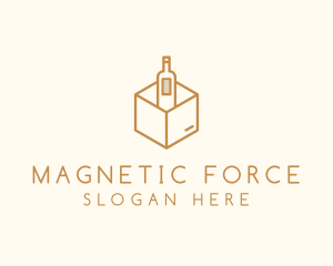 Wine Bottle Box Package logo design