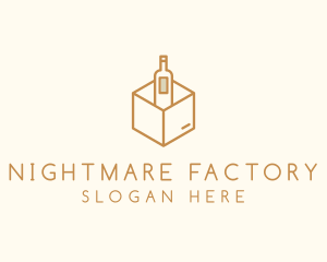 Wine Bottle Box Package logo design