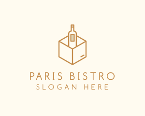 Wine Bottle Box Package logo design