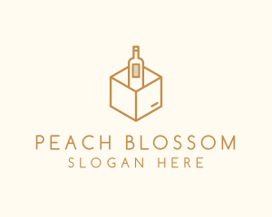 Wine Bottle Box Package logo design