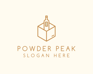 Wine Bottle Box Package logo design