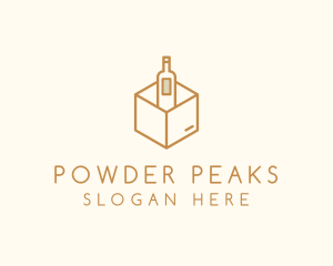 Wine Bottle Box Package logo design