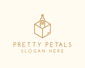 Wine Bottle Box Package logo design