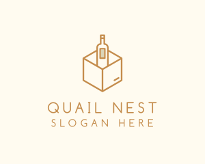 Wine Bottle Box Package logo design