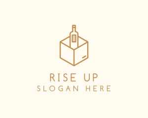 Wine Bottle Box Package logo design