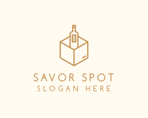 Wine Bottle Box Package logo design