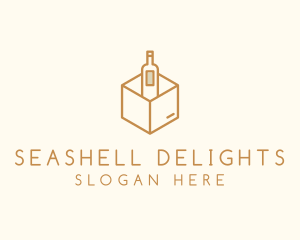 Wine Bottle Box Package logo design