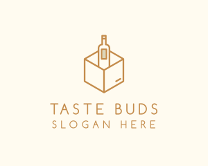 Wine Bottle Box Package logo design