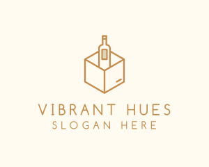 Wine Bottle Box Package logo design