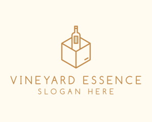 Wine Bottle Box Package logo design