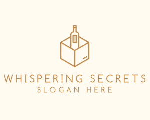 Wine Bottle Box Package logo design