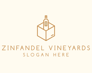 Wine Bottle Box Package logo design