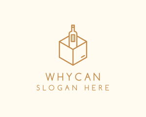 Wine Bottle Box Package logo design