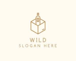 Shopping - Wine Bottle Box Package logo design