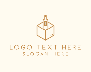 Wine Bottle Box Package Logo