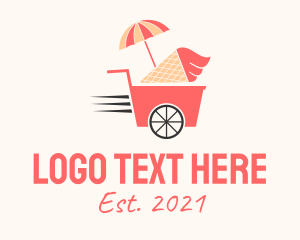 Fast Food - Ice Cream Food Cart logo design