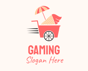 Ice Cream Food Cart  Logo
