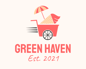 Cooler - Ice Cream Food Cart logo design