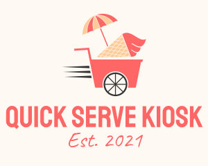 Ice Cream Food Cart  logo design