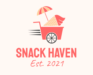 Ice Cream Food Cart  logo design