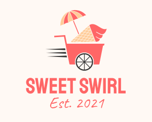 Soft Serve - Ice Cream Food Cart logo design