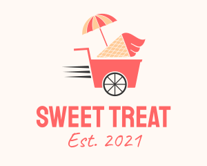 Ice Cream Food Cart  logo design