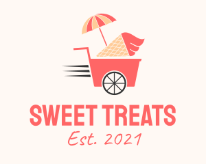 Ice Cream Food Cart  logo design