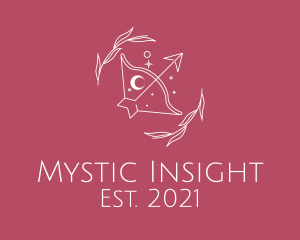 Psychic - Sagittarius Zodiac Astrology logo design