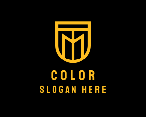 Golden Shield Lettermark  Logo