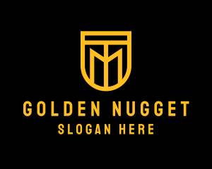 Golden Shield Lettermark  logo design