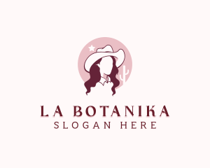 Wild West - Rodeo Cowgirl Woman logo design