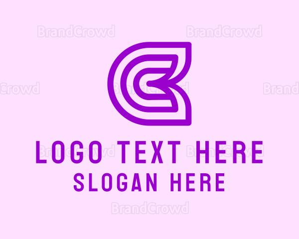 Feminine Maze Letter C Logo