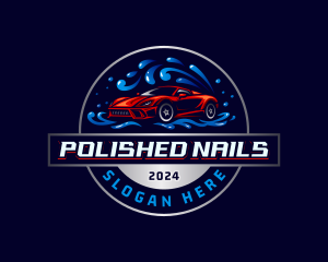 Car Wash Disinfection Maintenance logo design