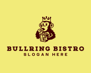 Monkey Popcorn Bistro logo design