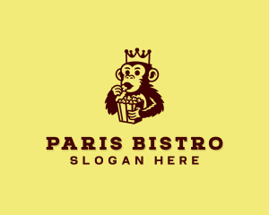 Monkey Popcorn Bistro logo design