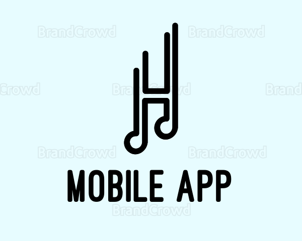 Musical Letter H Logo